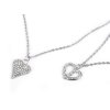 Náhrdelník z nerezové oceli s broušenými kamínky srdce (Balení 1 ks, Varianta 1 crystal)