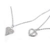 Náhrdelník z nerezové oceli s broušenými kamínky srdce (Balení 1 ks, Varianta 1 crystal)