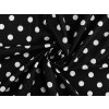 Bavlněná látka / plátno puntíky (Balení 1 m, Varianta 1 bílá černá)