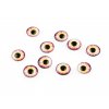 Skleněné oči k nalepení Ø10 a 12 mm (Balení 10 ks, Varianta 1 (10 mm) béžová nejsv. růžová)