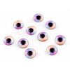 Skleněné oči k nalepení Ø10 a 12 mm (Balení 10 ks, Varianta 1 (10 mm) béžová nejsv. růžová)