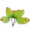 Umělé listy na drátku (Balení 1 sáček, Varianta zelená sv. oranžová)