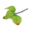 Umělé listy na drátku (Balení 1 sáček, Varianta zelená sv. oranžová)