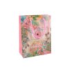Dárková taška s glitry květy (Balení 4 ks, Varianta 1 růžová sv.)
