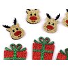 Vánoční filcový mix sob / dárek s glitry (Balení 10 ks, Varianta mix)