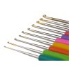 Sada háčků na háčkování se silikonovou rukojetí a zlatou špičkou (Balení 1 sada, Varianta mix barev)