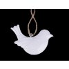 Kovový ptáček k zavěšení 3D (Balení 1 ks, Varianta bílá)