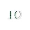 Náušnice z nerezové oceli kroužky s broušenými kamínky (Balení 1 pár, Varianta 1 crystal)