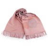 Šátek / šála typu kašmír s třásněmi, květy 70x190 cm (Balení 1 ks, Varianta 3 pudrová)