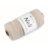 Bavlněná příze macrame Neli Ø2 mm 240 g rozčesávací (Balení 1 ks, Varianta režná světlá)