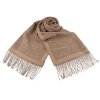 Zimní šála / pléd s třásněmi, kočky 65x180 cm (Balení 1 ks, Varianta 11 béžová velbloudí)