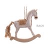 Dekorace houpací koník k zavěšení textilní (Balení 1 ks, Varianta režná zlatá)