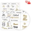 Papír pro scrapbooking A4 250g – Words, phrases, congratulations (Barva Words, phrases, congratulations)