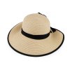 Dámský klobouk / slamák s mašlí (Balení 1 ks, Varianta 3 přírodní sv.)