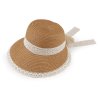 Dámský letní klobouk / slamák s krajkou (Balení 1 ks, Varianta 1 přírodní sv.)