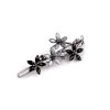 Sponka do vlasů s broušenými kamínky květy (Balení 1 ks, Varianta 1 black diamond)