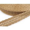 Splétaný popruh šíře 50 mm imitace slámy (Balení 1 m, Varianta 1 přírodní)