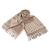 Zimní šála / pléd s třásněmi 65x180 cm (Balení 1 ks, Varianta 18 béžová)