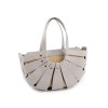 Letní kabelka se slámovou strukturou 35x20 cm (Balení 1 ks, Varianta 2 Off White)