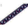 Rypsová stuha š.10mm - Kotvyčky - modrá tm.