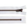 Kovový zip YKK No 5 délka 18 cm staromosazný (jeansový) (Balení 1 ks, Varianta 501 bílá staromosaz)