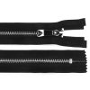 Kovový zip No 5 délka 18 cm s ozdobným jezdcem (Balení 1 ks, Varianta 1 černá stříbrná)