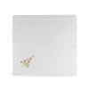 Prostírání textilní, lurexová výšivka vánoční stromeček 42x42 cm (Balení 2 ks, Varianta bílá zlatá)