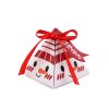 Vánoční dárková krabička pyramida - sob, Mikuláš, sněhulák, skřítek (Balení 10 ks, Varianta 1 bílá sněhulák)