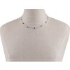 Náhrdelník z nerezove oceli s broušenými kamínky (Balení 1 ks, Varianta stříbrná)