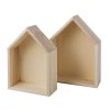 Dřevěné rámové domečky, 14x10x4cm+12,5x8,5x4cm (2ks)