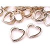 Průvlek srdce 30x29 mm (Balení 10 ks, Varianta 1 červenozlatá)