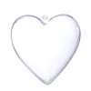 Plastové srdce průhledné dvoudílné, 10 cm