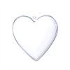 Plastové srdce průhledné dvoudílné, 8 cm