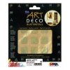 Tepané kovové plátky Home Design ART DECO, vzorované - čtverečky-zlatá