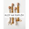 Sada na výrobu macramé - KLIP NA DUDLÍK - DUSTY PINK