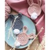 crochet bunny coasters