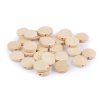 Dřevěné korálky placaté nelakované Ø15 mm (Balení 30 ks, Varianta přírodní sv.)