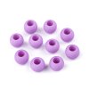 Plastové korálky matné s velkým průvlekem 10x12 mm (Balení 20 ks, Varianta 11 (4) růžová tmavá)