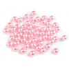 Plastové voskové korálky / perly Glance Ø6 mm (Balení 20 g, Varianta F41 lososová)