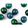 Jaspis dobarvený, minerální korálky Ø8 mm (Balení 15 ks, Varianta zelenomodrá)