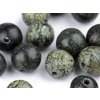 Minerální korálky Serpentin zelený Ø8 mm (Balení 15 ks, Varianta ruský serpentin)