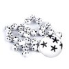 Plastové korálky s hvězdičkami Ø8 mm (Balení 20 g, Varianta 1 bílá)
