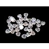 Plastové korálky s AB efektem srdce Ø8 mm (Balení 10 g, Varianta 1 transparent)
