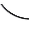 Kožená splétaná šňůrka s karabinkou z nerezové oceli délka 50 cm (Balení 1 ks, Varianta černá)