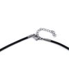 Kožená šňůrka s karabinkou z nerezové oceli délka 50 cm (Balení 1 ks, Varianta černá)