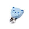 Dětský klip dřevěný kočka (Balení 1 ks, Varianta 2 modrá světlá)