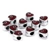 Kovové korálky s velkým průvlekem srdce 10x10 mm (Balení 2 ks, Varianta 1 červená tmavá)