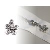 Kovový přívěsek / taháček na zip květ 15x18 mm (Balení 10 ks, Varianta 2 platina)