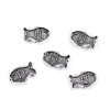 Ozdobný díl / korálek ryba 8x12 mm (Balení 10 ks, Varianta platina)