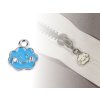 Kovový přívěsek / taháček na zip mráček 11x13 mm (Balení 5 ks, Varianta 1 bílá)